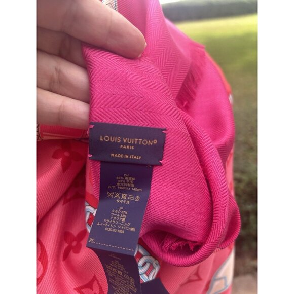 🔥NEW LOUIS VUITTON Silk Bejeweled Square Scarf ✨HOT GIFT❤️ GERNADINE Box / Bag - Picture 9 of 11